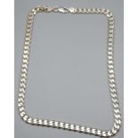 A Silver curb necklace. [50cm in length] [50.21grams]