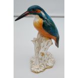 A Royal Worcester Kingfisher figurine. [15cm in height]
