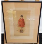 GAF [G. A. Fothergill] Auto Lithograph of a gentleman in riding gear. Signed by the artist and