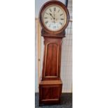 A 19th century Mahogany Scottish Grandfather clock with drum top. Alexander Brand of Markinch. Comes