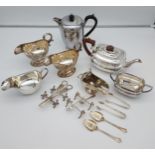 A Nice selection of Silver plated and E.P Wares to include Two ornate gravy boats, coffee pot, tea