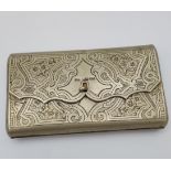 An 19th century [1859] ornate plated cigar case.