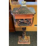 Antique heavy cast iron mail box. [115cm in height]