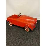 A Vintage Tri-Ang Meteor 1950's pedal car