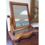 A 19th century Miniature mahogany framed dressing table mirror. [37cm in height]