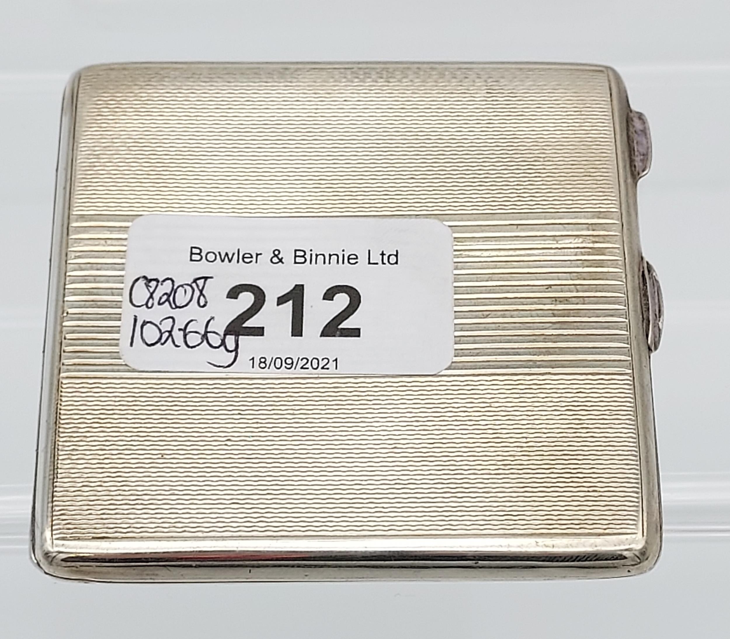 A Birmingham Silver Art Deco Design compact. [102.66grams] - Image 3 of 4