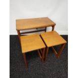 Mid century McIntosh of Kirkcaldy games table, with two under tables [59x81.5x74.5cm]