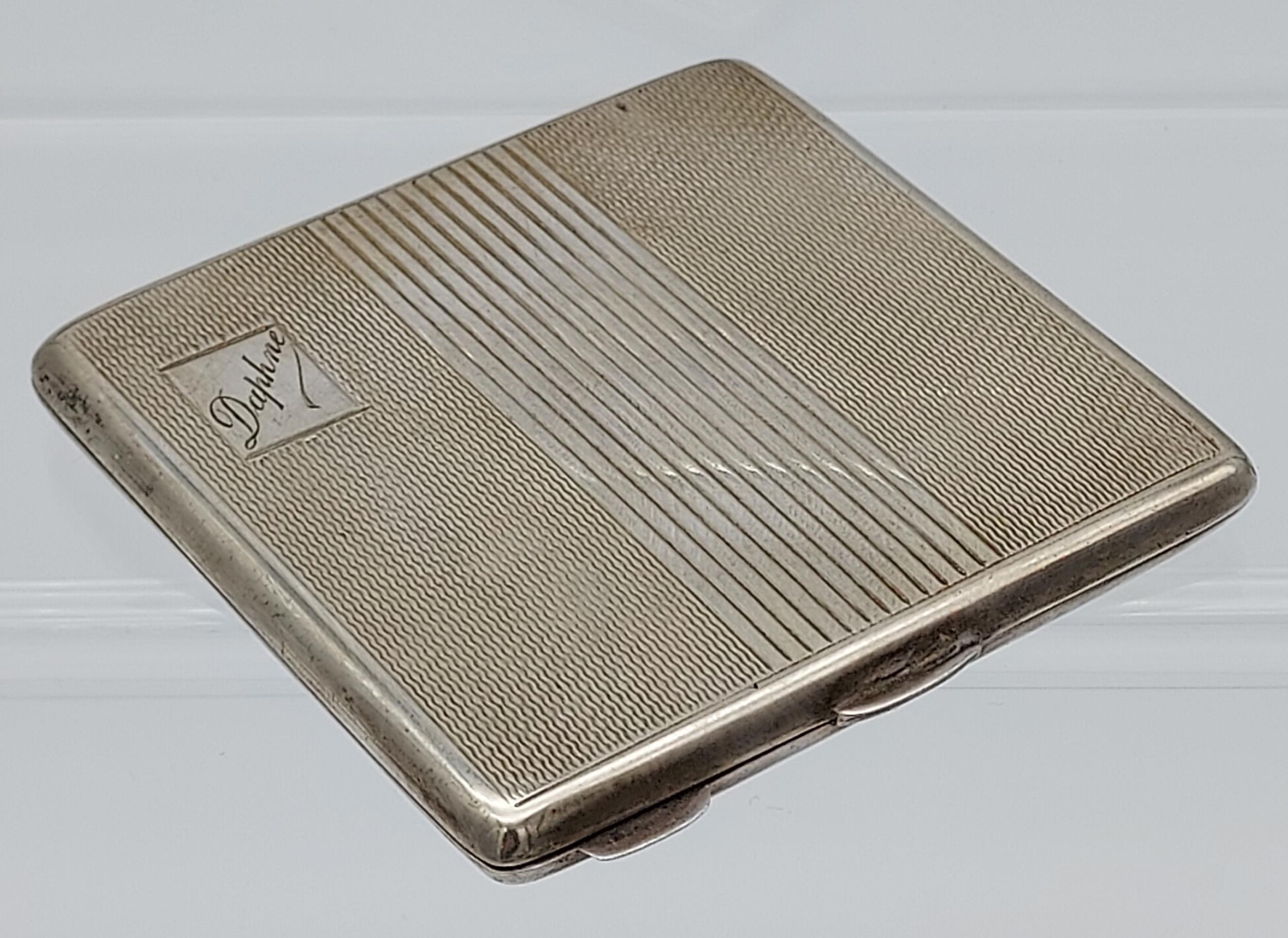 A Birmingham Silver Art Deco Design compact. [102.66grams] - Image 2 of 4