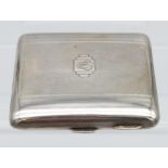 A Birmingham silver Art Deco design cigarette case [99.96grams]