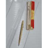 A Vintage Life Long 12ct gold plated propelling pencil with box.