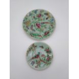 A Lot of two Chinese Famille rose canton hand painted plates.