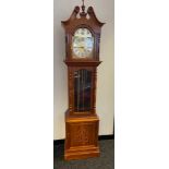 A heavy Reproduction Tempus Fegit grandfather clock in a working condition. [218x50x30cm]