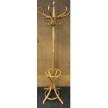 A Lightwood bentwood coat stand.