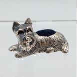 A silver dog pin cushion [12.05g]