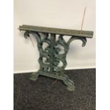 A Pair of cast iron table legs