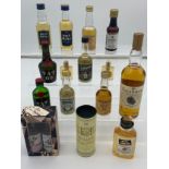 A Selection of collectable whisky miniatures to include Talisker 20cl, Whyte & Mackay, Vat 69,