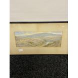 Antique original watercolour depicting sheep in a valley scene. Signed by the artist [Unreadable] [