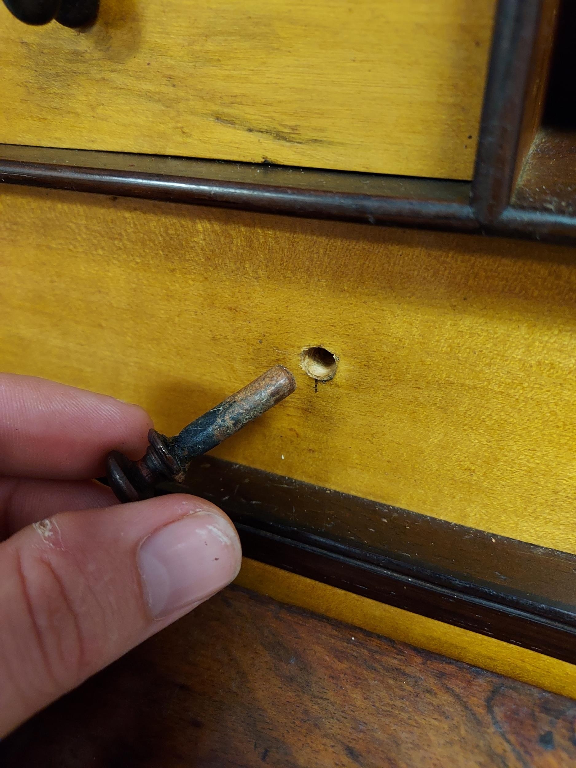 Early 19th century davenport writing desk, with sprung drawer raised section to include a secret ink - Image 12 of 24