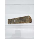 A Chinese hand carved hardstone Ming style axe head. [12CM IN LENGHT]