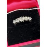 An 18ct white gold five stone diamond ring of 1.65ct's [3.57g]