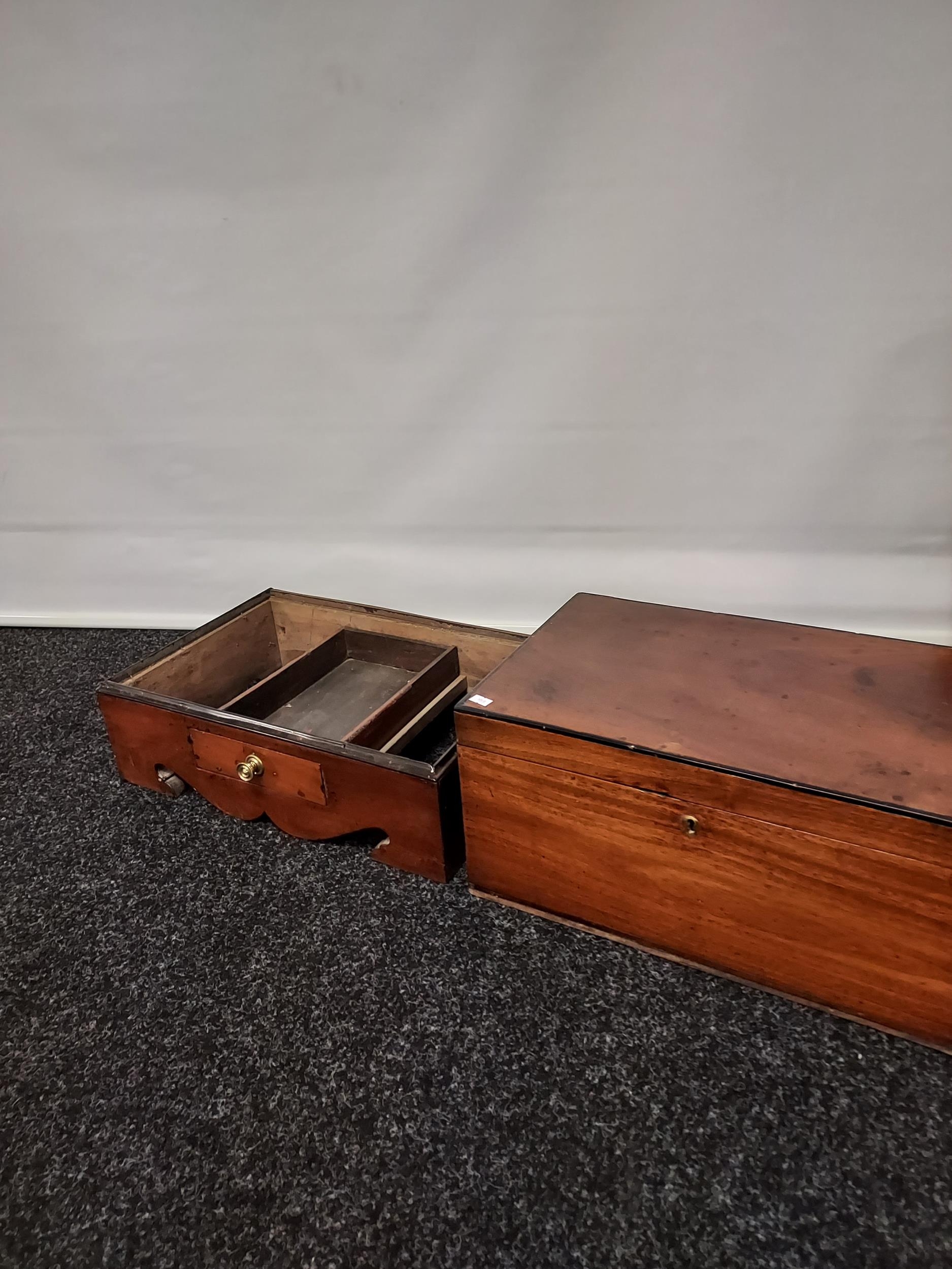 Georgian slipper chest with single under drawer [38x51x33cm] - Image 2 of 4