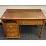 Antique writing desk designed with four drawers. [70x100x55cm]