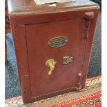 Antique Thomas Withers & Sons Ltd safe with key. 67x49x48cm]