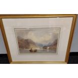 Charles Frederick Buckley [1812-1869] Original watercolour depicting Highland loch landscape. [