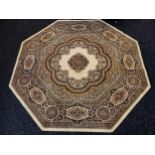 An octagonal ornate living room rug [196x199cm]