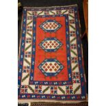 Antique Aztec hand made rug.