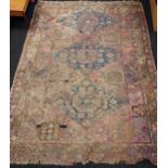 A Large Antique Persian hand woven rug. [As Found- see images]