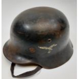 A WW2 German Nazi Lufftwaffe helmet.