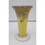 A Vintage Strathearn art glass trumpet shaped vase. [17cm in height]