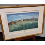 A Limited edition [201/500] print titled 'Thames River Capital. Signed by Nicholas Hely Hutchinson.