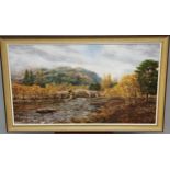 Howard Butterworth Original oil painting titled 'Old Brig O'Dee' [Frame- 60x100cm]