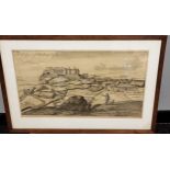 Antique print titled 'Prospect of Stirling' [Frame measures 36x52cm]