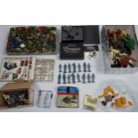 A Collection of military model kits, plastic soldiers, Lead soldiers and Charles Briggs Premier