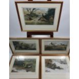 A Collection of 5 facsimilie colour prints of birds after Archibald Thorburn, 'Woodcock, Duck
