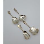 A Lot of four Silver Caddy Spoons to include Two Birmingham and Two Sheffield silver. [52.88grams]