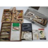 A Selection of antique and vintage fishing tackle to include rare Hardy bros shrimp lure etc