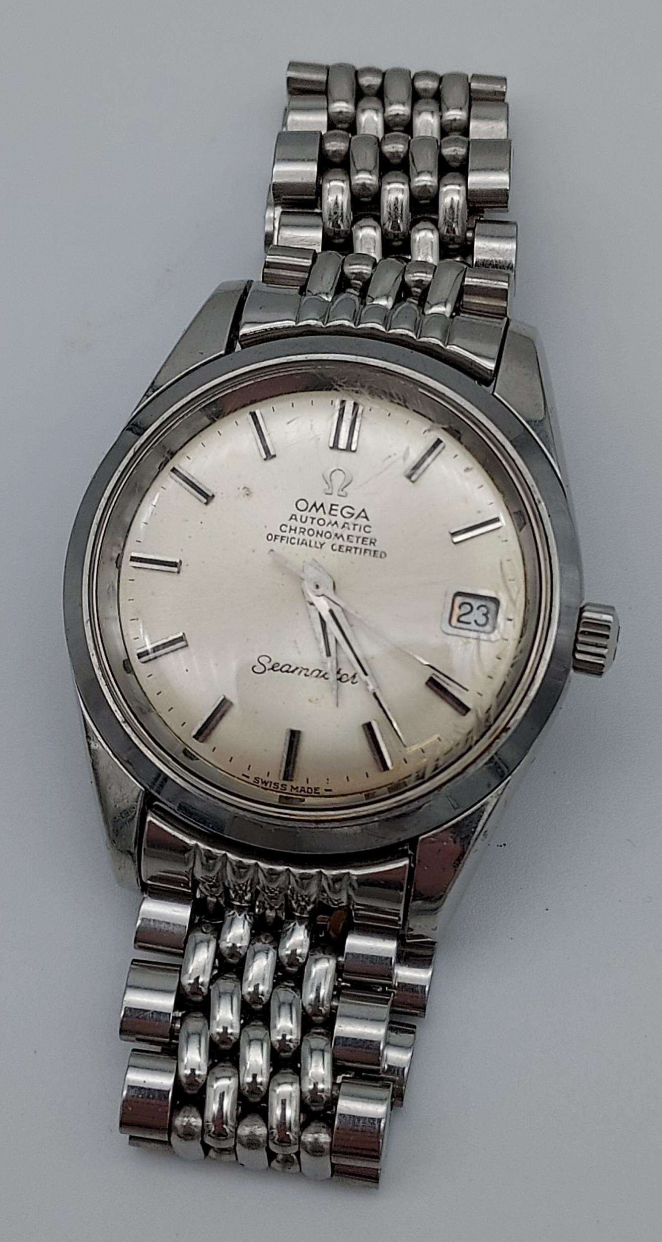 Gent's Vintage Omega Automatic Chronometer officially certified Seamaster watch. In a working