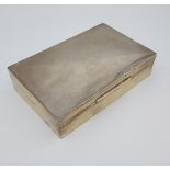 A Birmingham silver cigar box. [14.5x9.5cm]