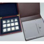 The London Mint- Kings and Queens of Great Britain silver proof coin set. 12 in total, comes with