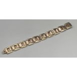 A Foreign gold and rose gold two tone bracelet. [31.45grams]