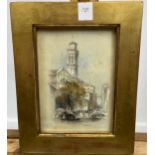 Antique watercolour depicting Venice canal and buildings. Signed to the corner by the artist. [