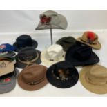 A Collection of men's hats and caps.