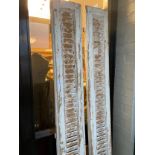 Antique French wooden window panel shutters. [212cm in height]