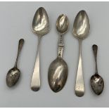 A Collection of silver hallmarked flatwares to include Georgian Edinburgh silver spoons, A Edinburgh
