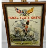 A Vintage Royal Scots Grey's 'Scotland Forever' poster framed. [72x56cm]
