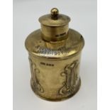A Sheffield silver art nouveau design preserve pot with lid. Produced by Roberts & Belk. [